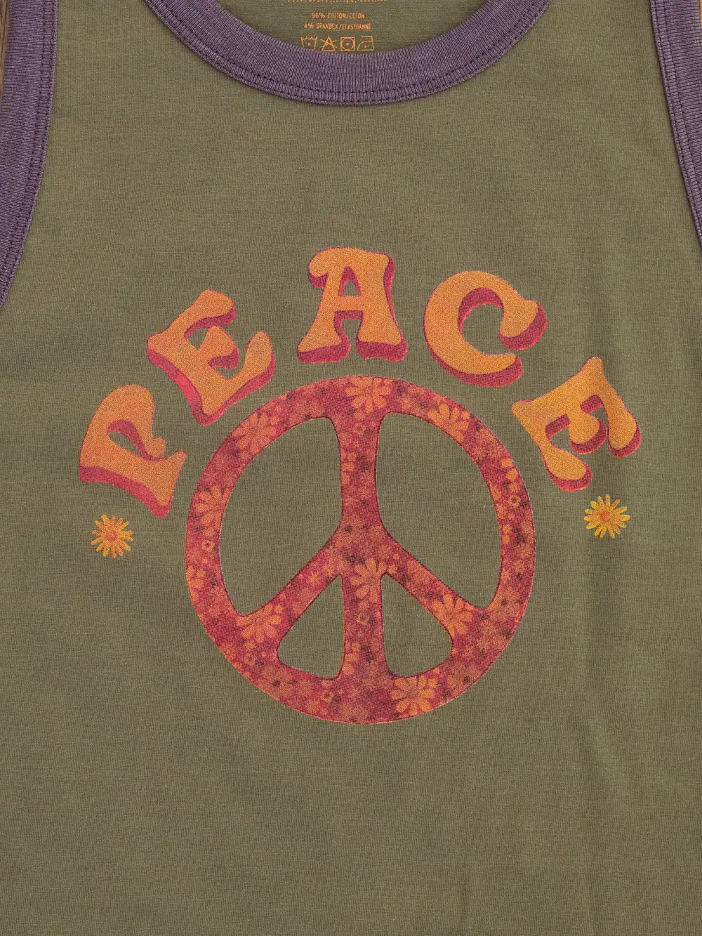 Ringer Tank Top - Peace