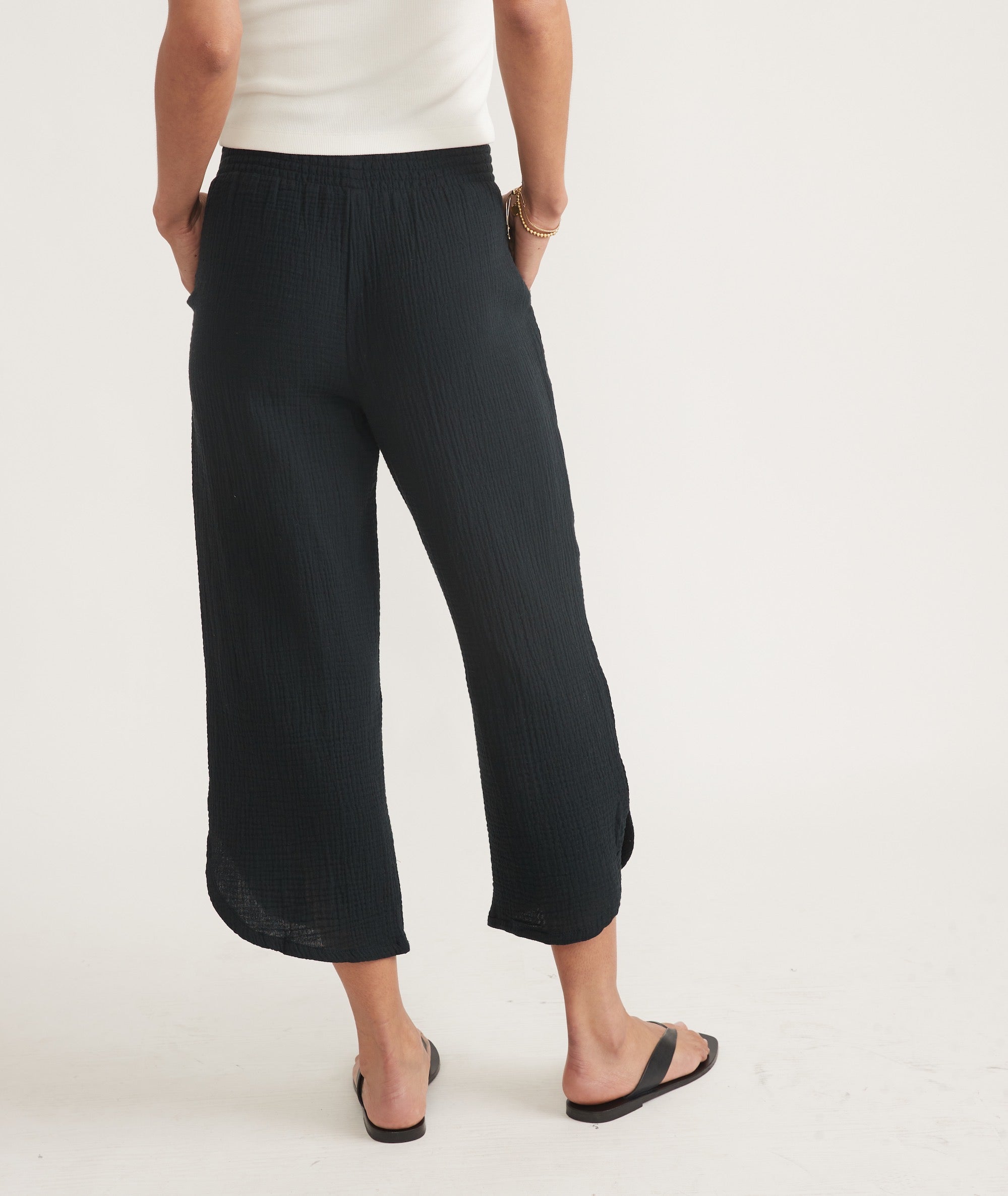 Black Cali Double Cloth Pant