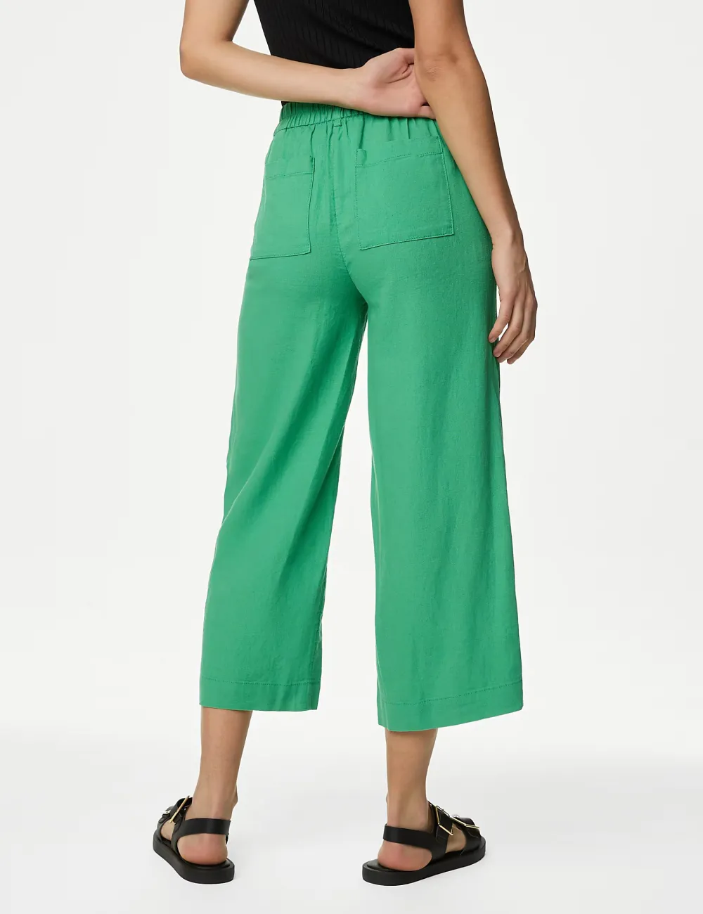 High Waist Slight Stretch Pants