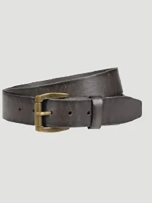 MEN'S WRANGLER® BURNISHED LEATHER BELT IN BROWN