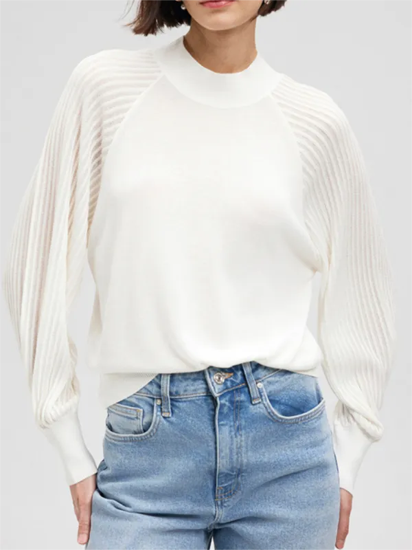 Crew Neck White Sweater