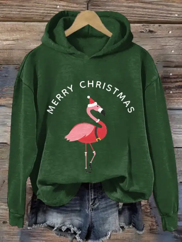 Women's Casual Merry Christmas Print Long Sleeve Sweatshirt