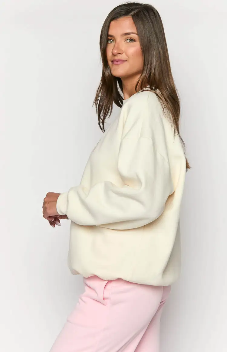 Elodie Cream Crew Neck Sweater