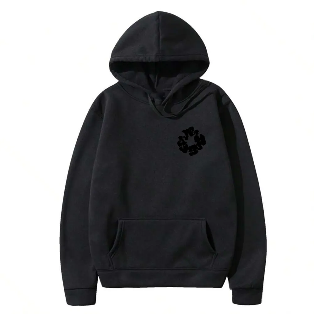 Tears Black Flower Hoodie