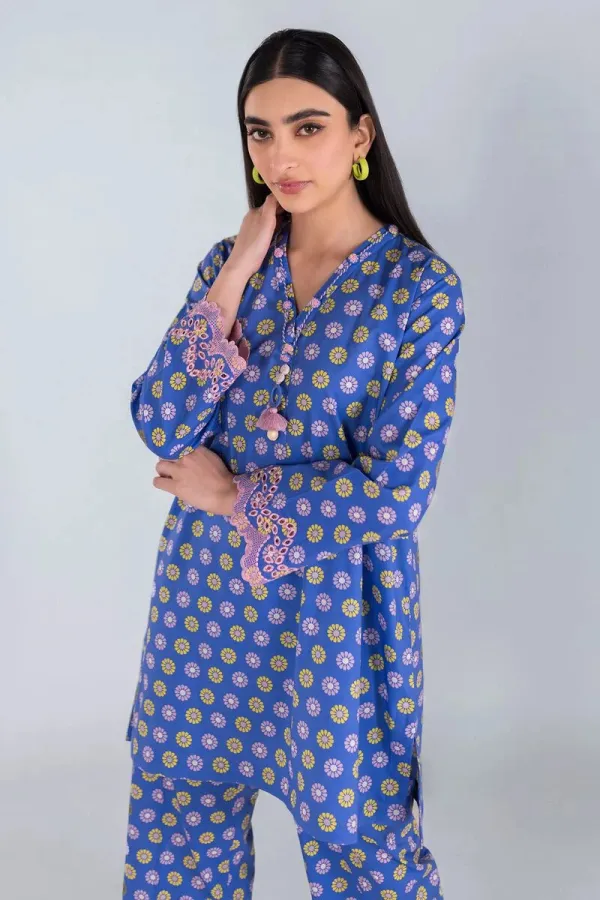 2 Piece | Kurta & Pants | Color Navy Blue