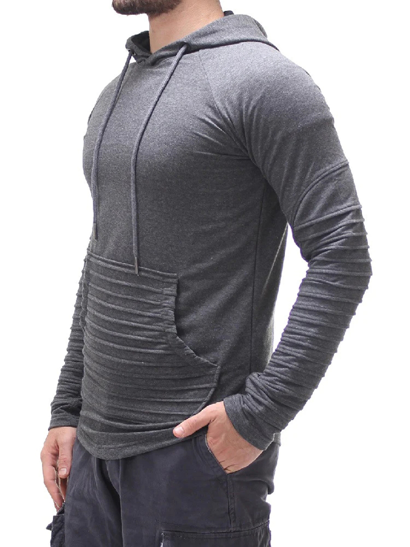 Men's Fashion Ribbed Hoodie