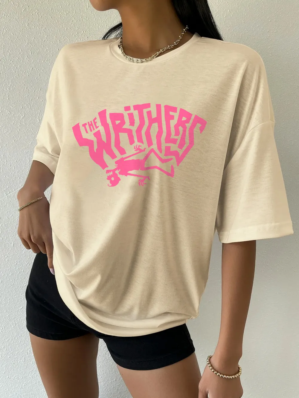 Women's Art Letter Printed T-shirt