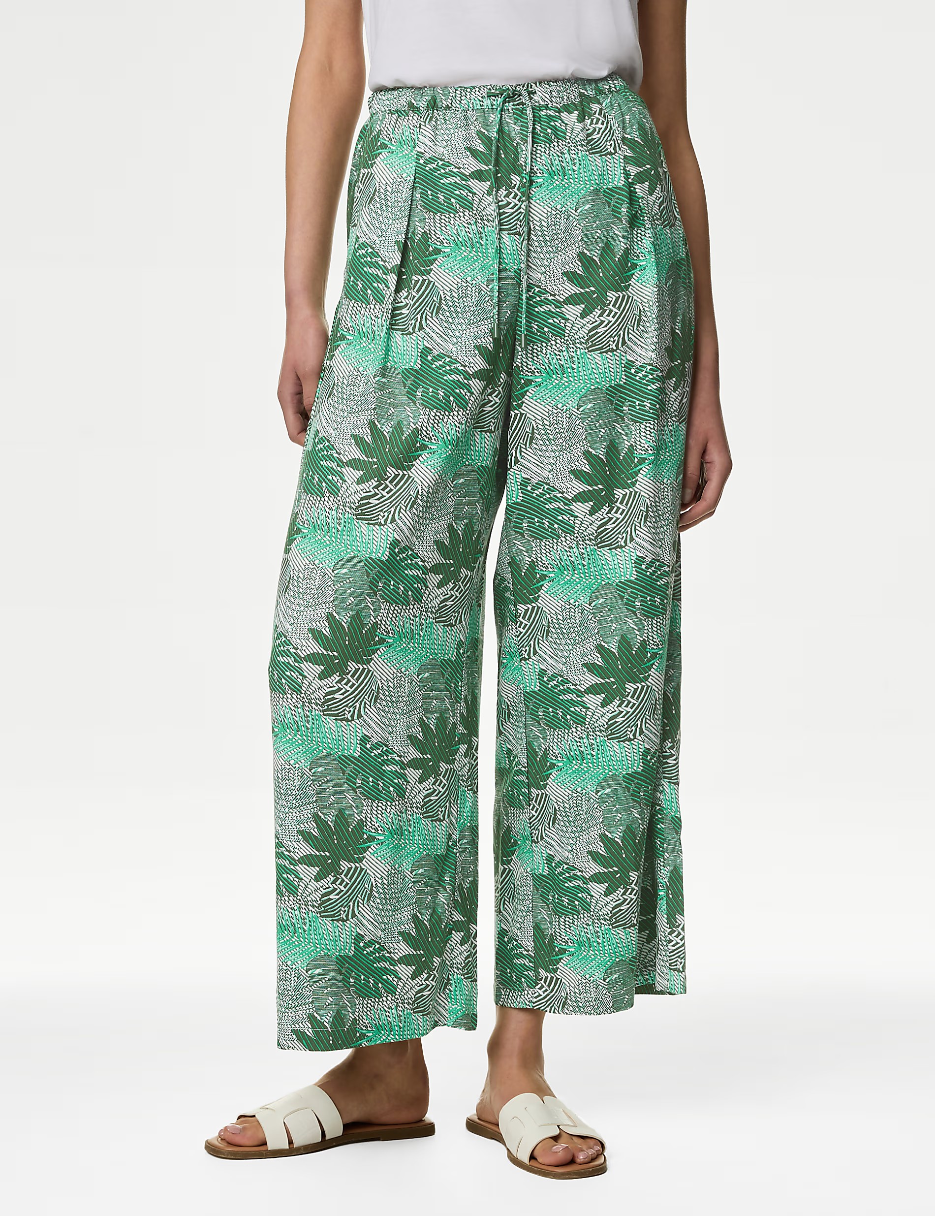 Casual Plants Printed Pants