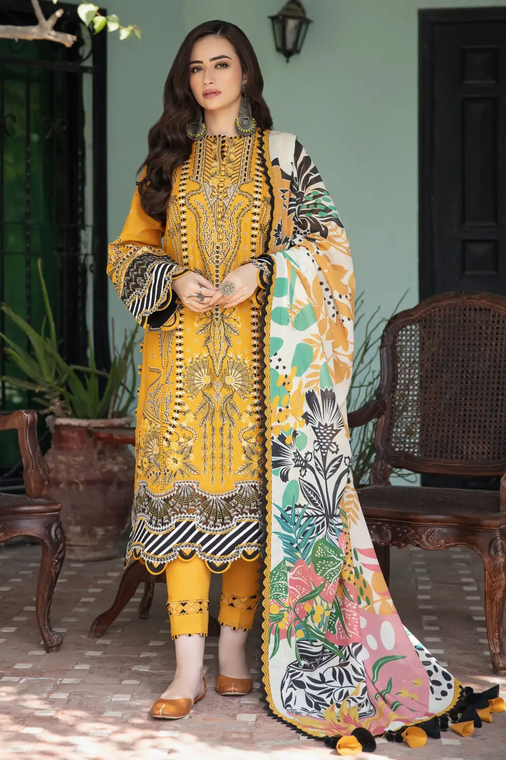 Zard Embroidered Lawn