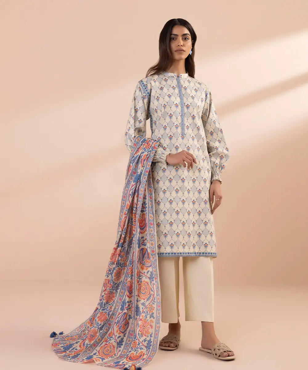 3 Piece - Printed Lawn Suit