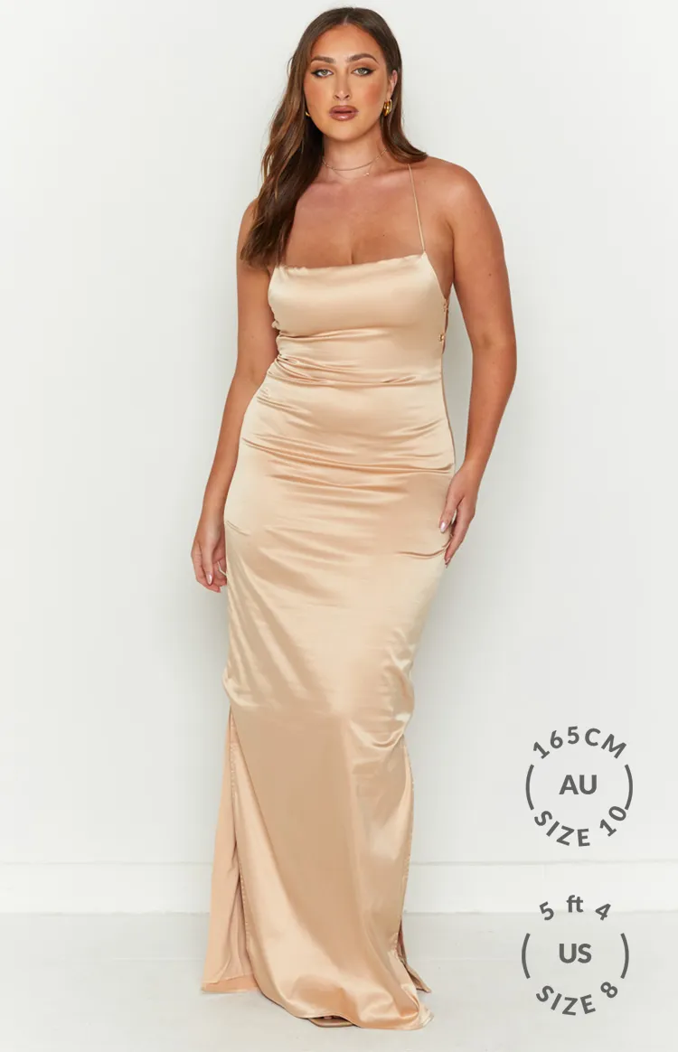 Manhattan Slip Formal Dress Champagne