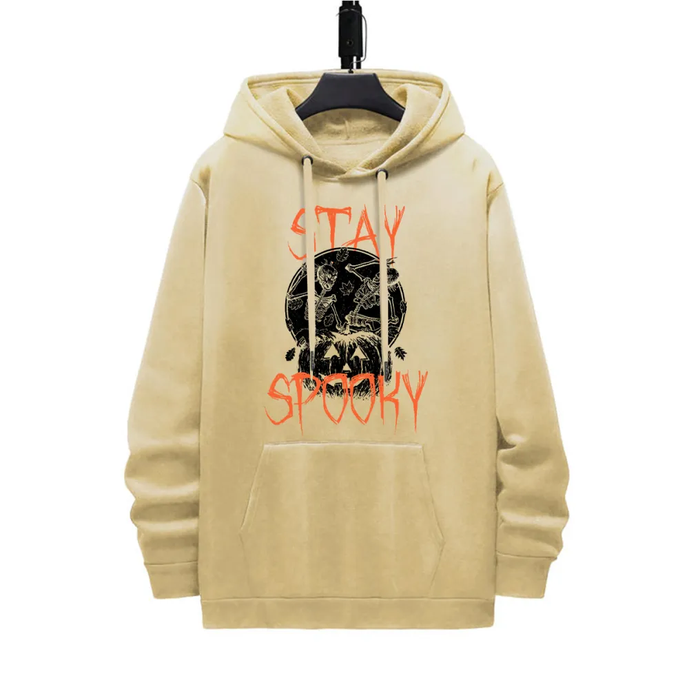 STAY SPOOKY 2 HALLOWEEN PATTERN PRINTED HOODIE