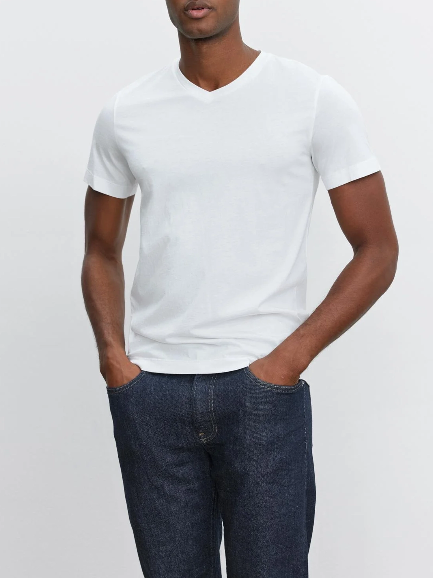 Men'S Fashion Cotton V-Neck T-Shirt