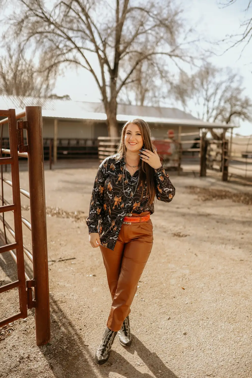 Vintage Saddles Button-Up Top