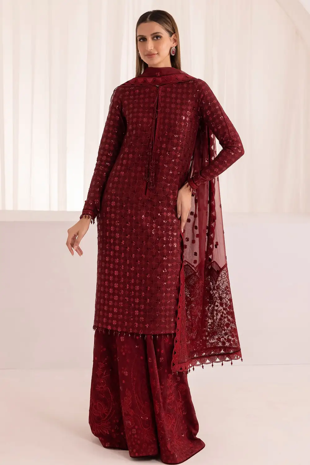 Embroidered Raw Silk Sets