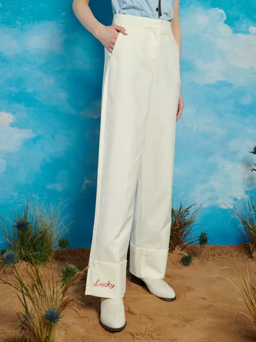 Lucky Embroidered Trousers