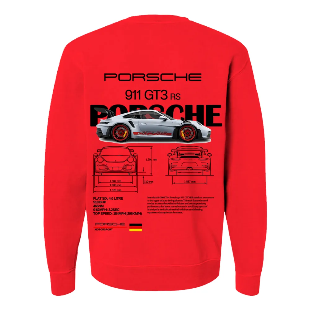 911 GT3 RS DESIGNED PATTERN PRINTED SWEATSHIRT 02