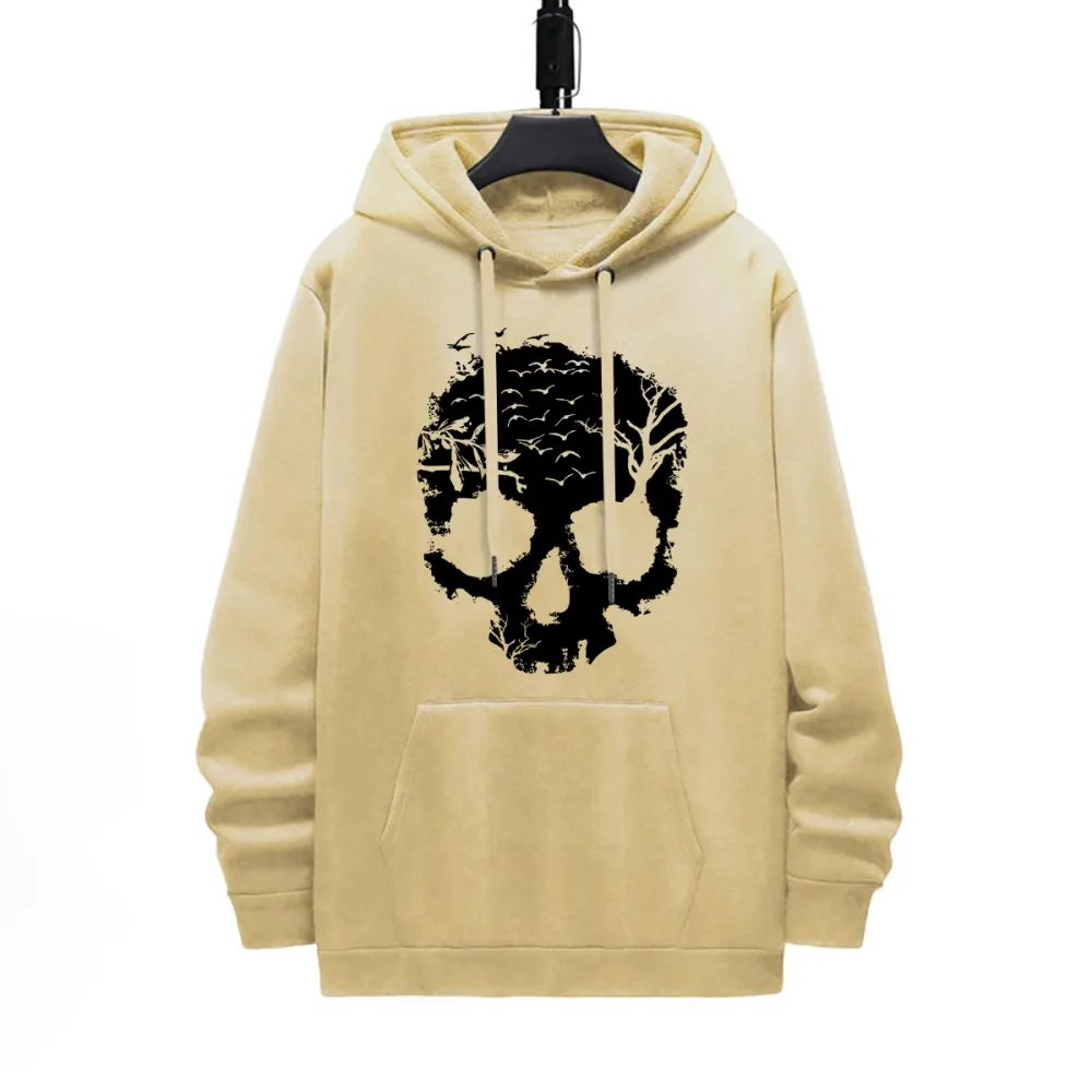 SKULL FOREST DESIGNED PATTERN PRINTED HOODIE