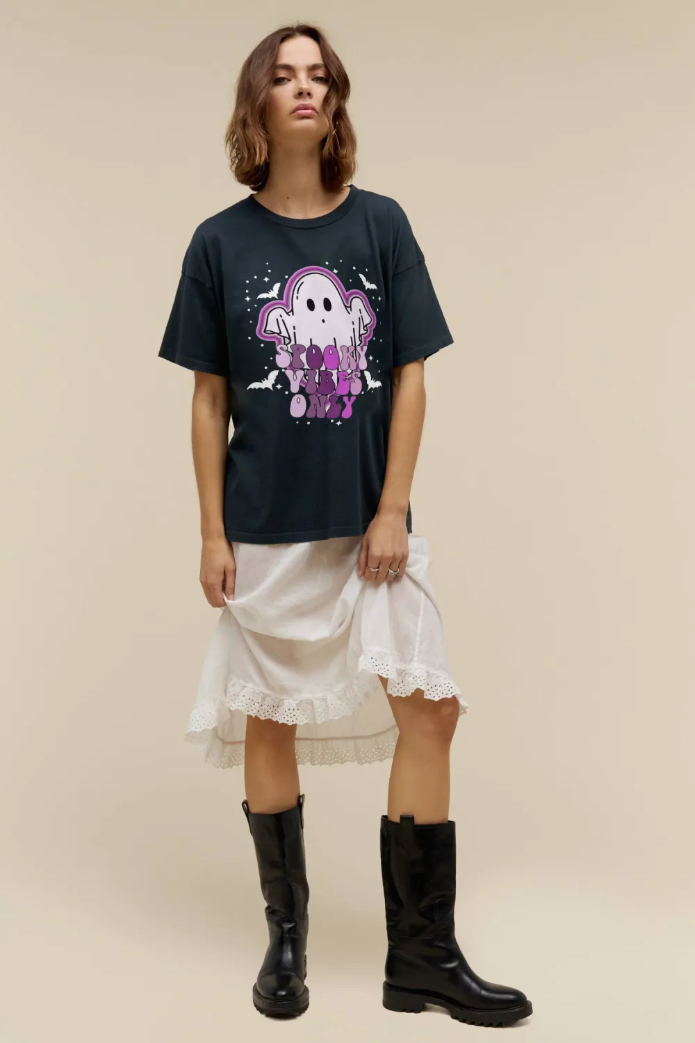 Women's Pumpkin English Halloween Printed T-shirt