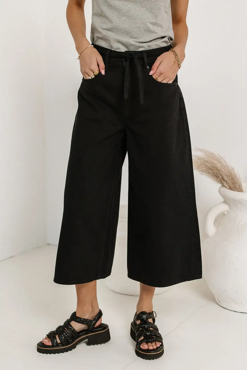 BRUCE CULOTTES IN BLACK - FINAL SALE