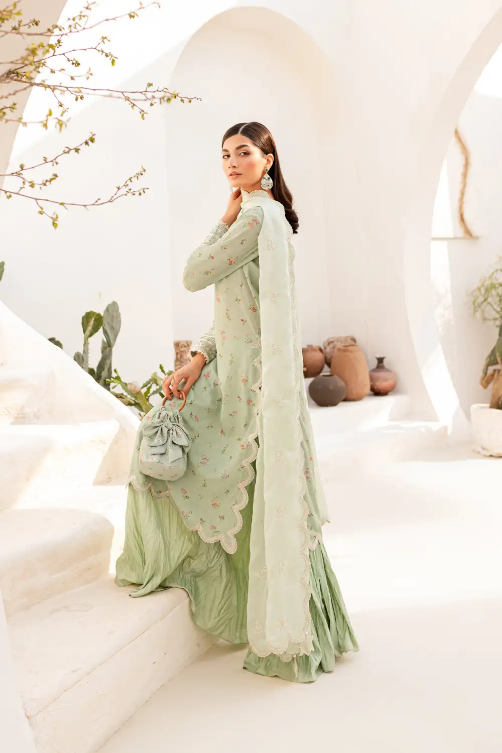 Roya 3Pc - Embroidered Luxe PRET