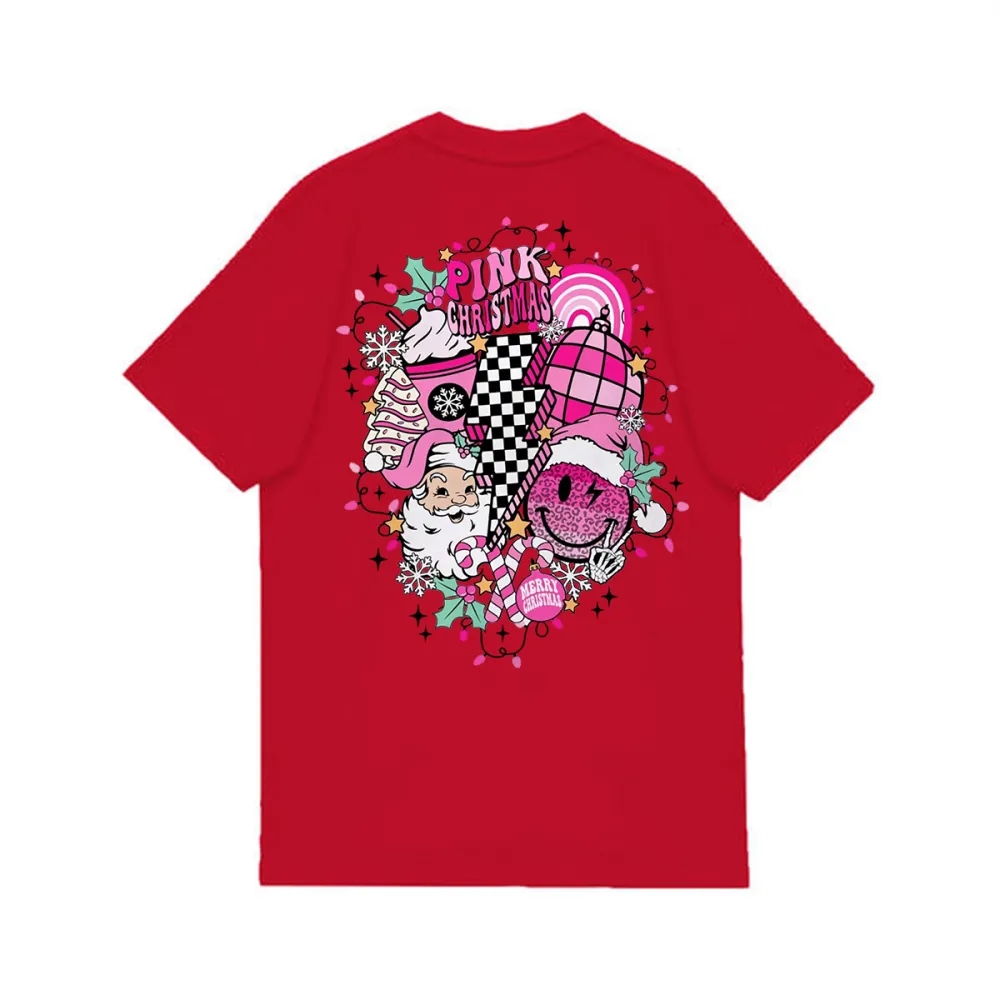 Pink Santa Claus head Women's T-shirt