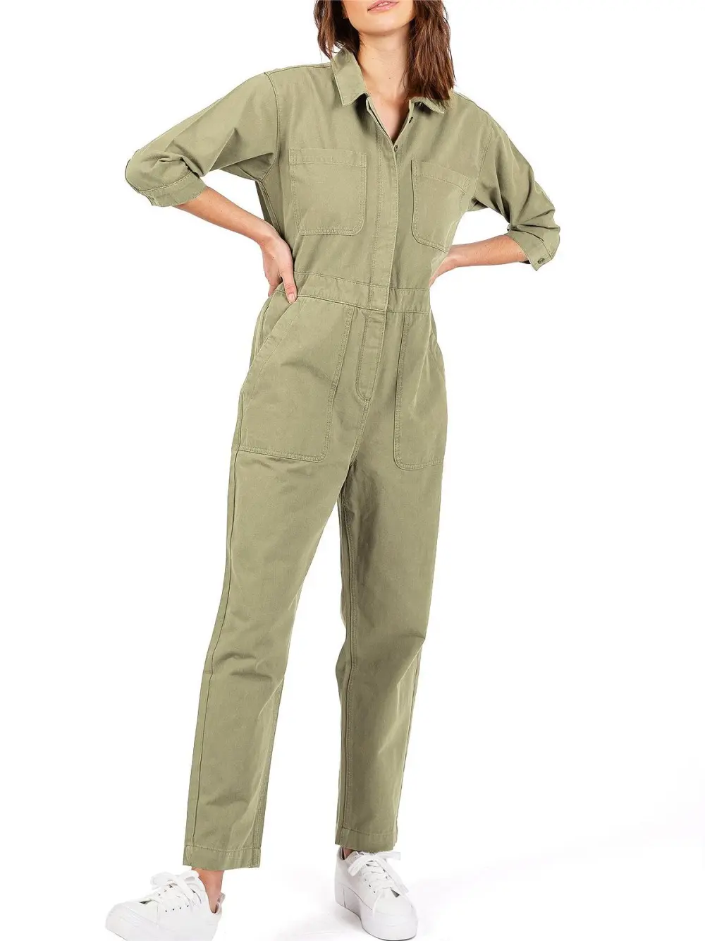 Lana Roux Coverall Aviator Jumpsuit