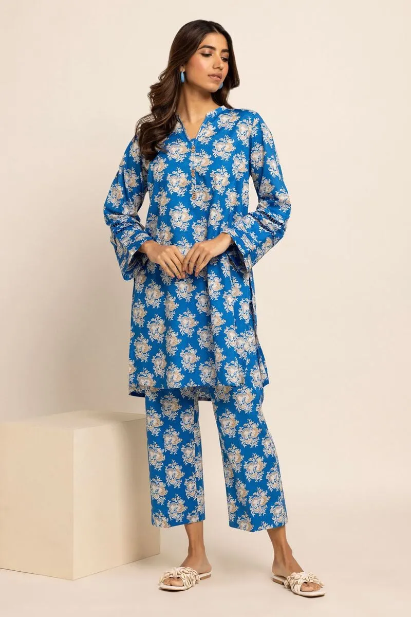 2 Piece | Kurta & Pants | Color Blue