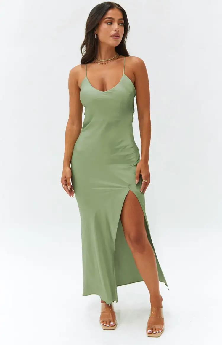 Eternal Sage Formal Maxi Dress