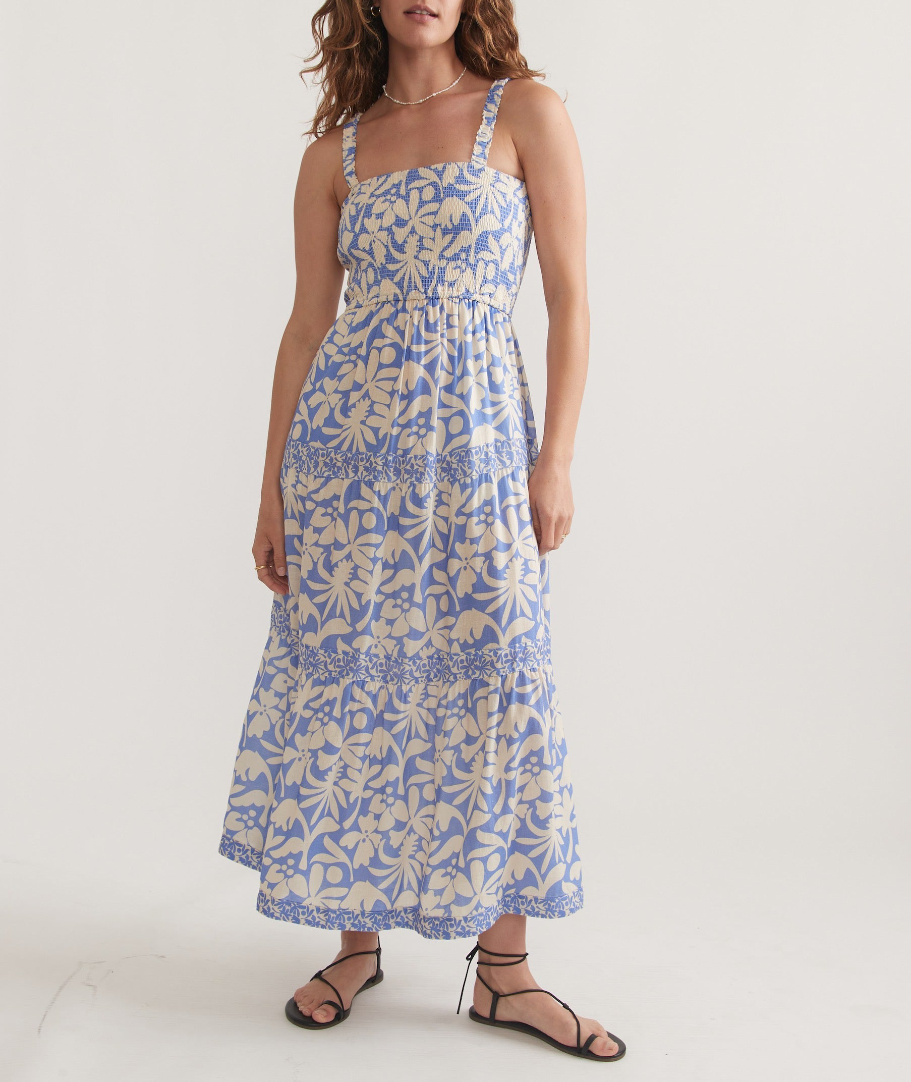 Twilight Blue Flora Maxi Dress