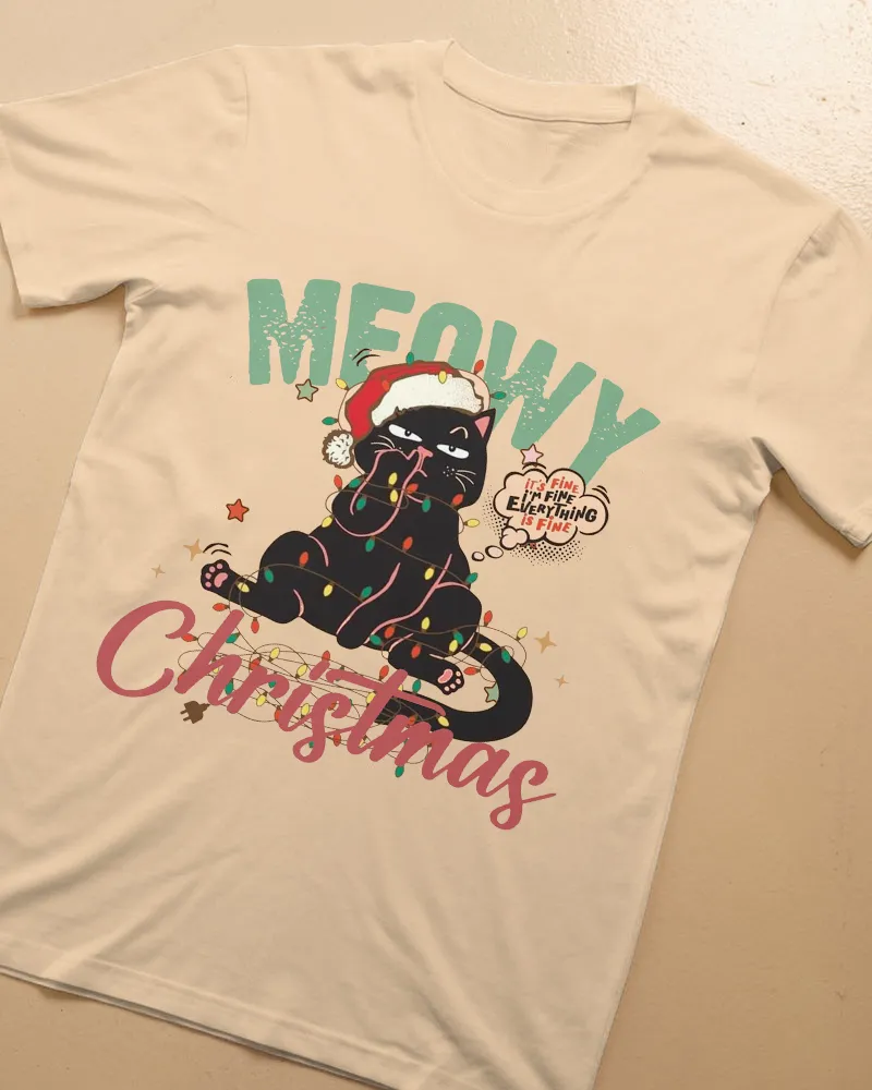 Kitty Santa Lady T-shirt