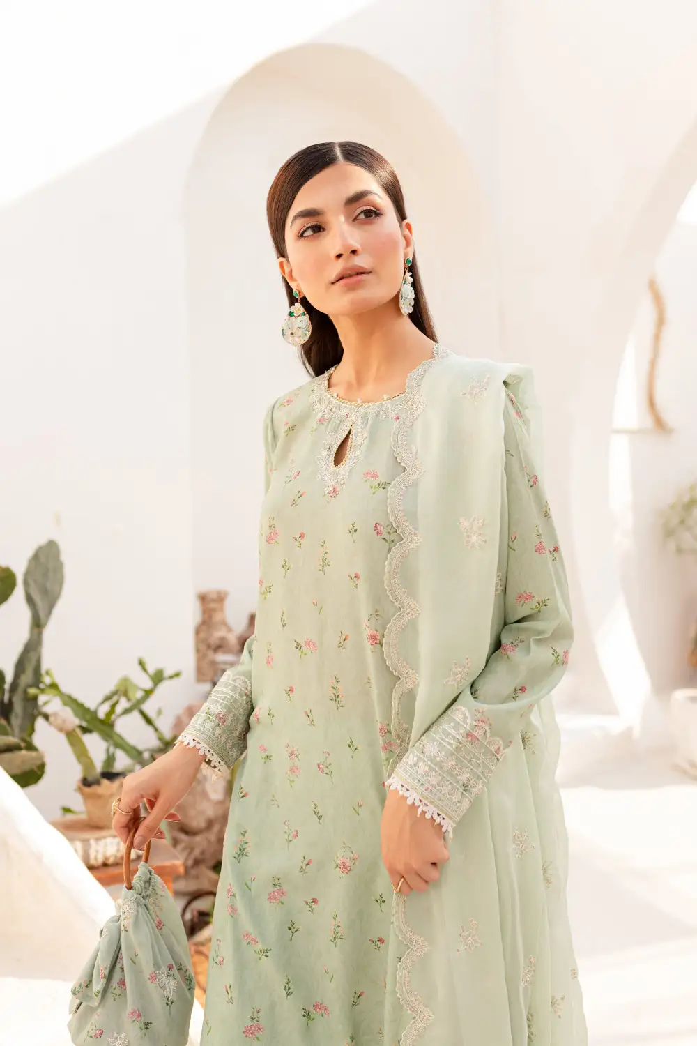 Roya 3Pc - Embroidered Luxe PRET