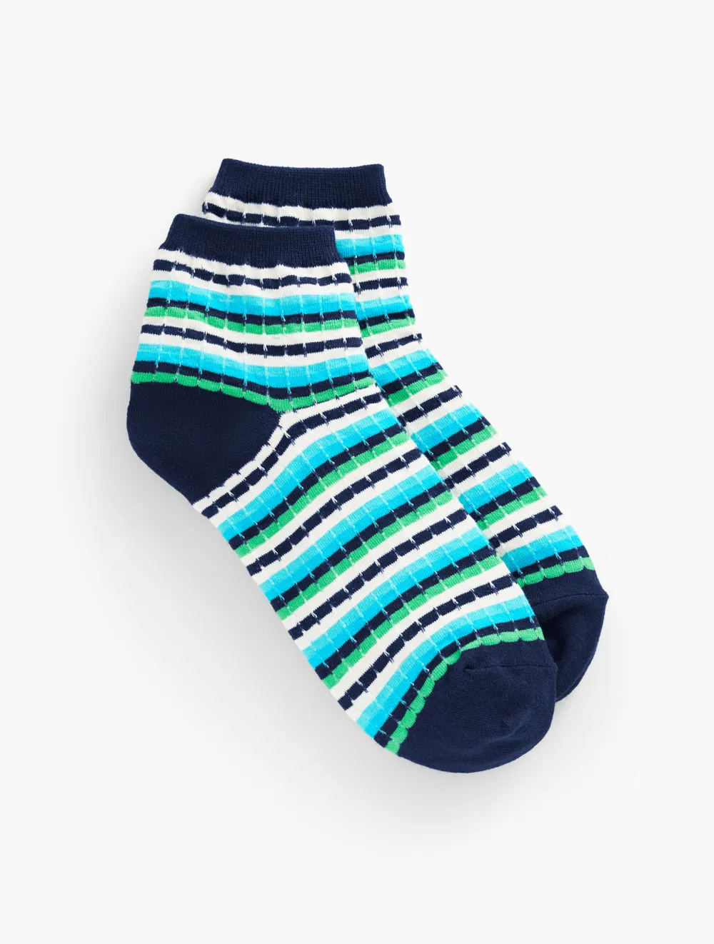 Scallop Stripe Crew Socks