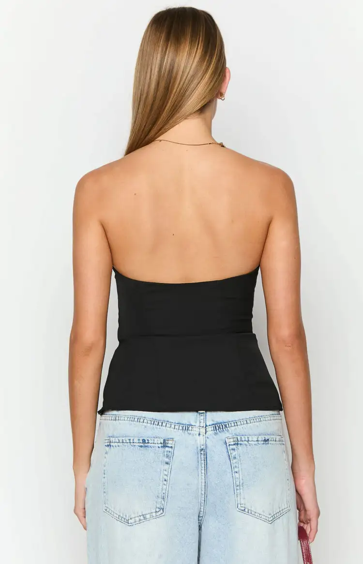 Layi Black Strapless Top