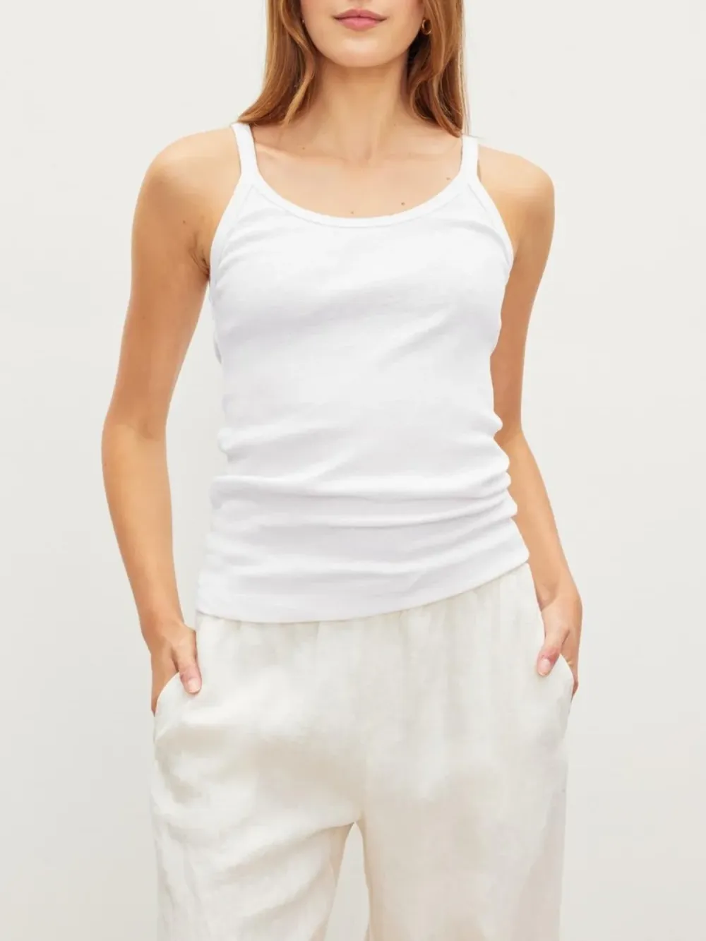 Aliza Ribbed Cotton Layering Tank