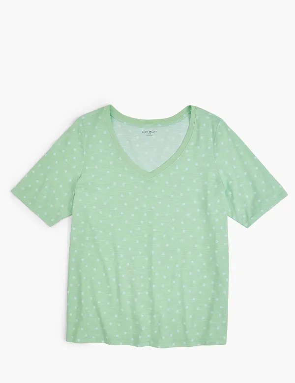 Modern Perfect Sleeve Dot Graphic Tee