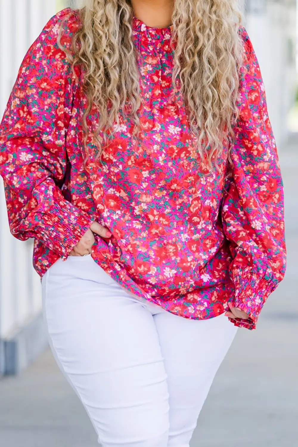 In The Warm Spring Air Top, Pink Floral