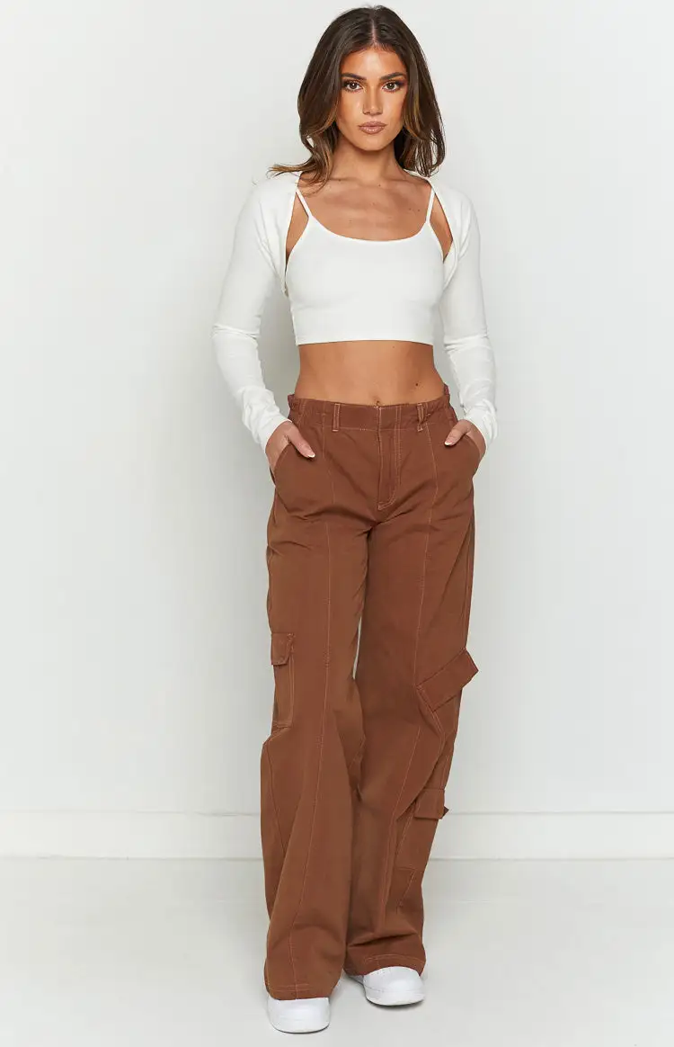 Millie Brown Low Rise Cargo Trousers