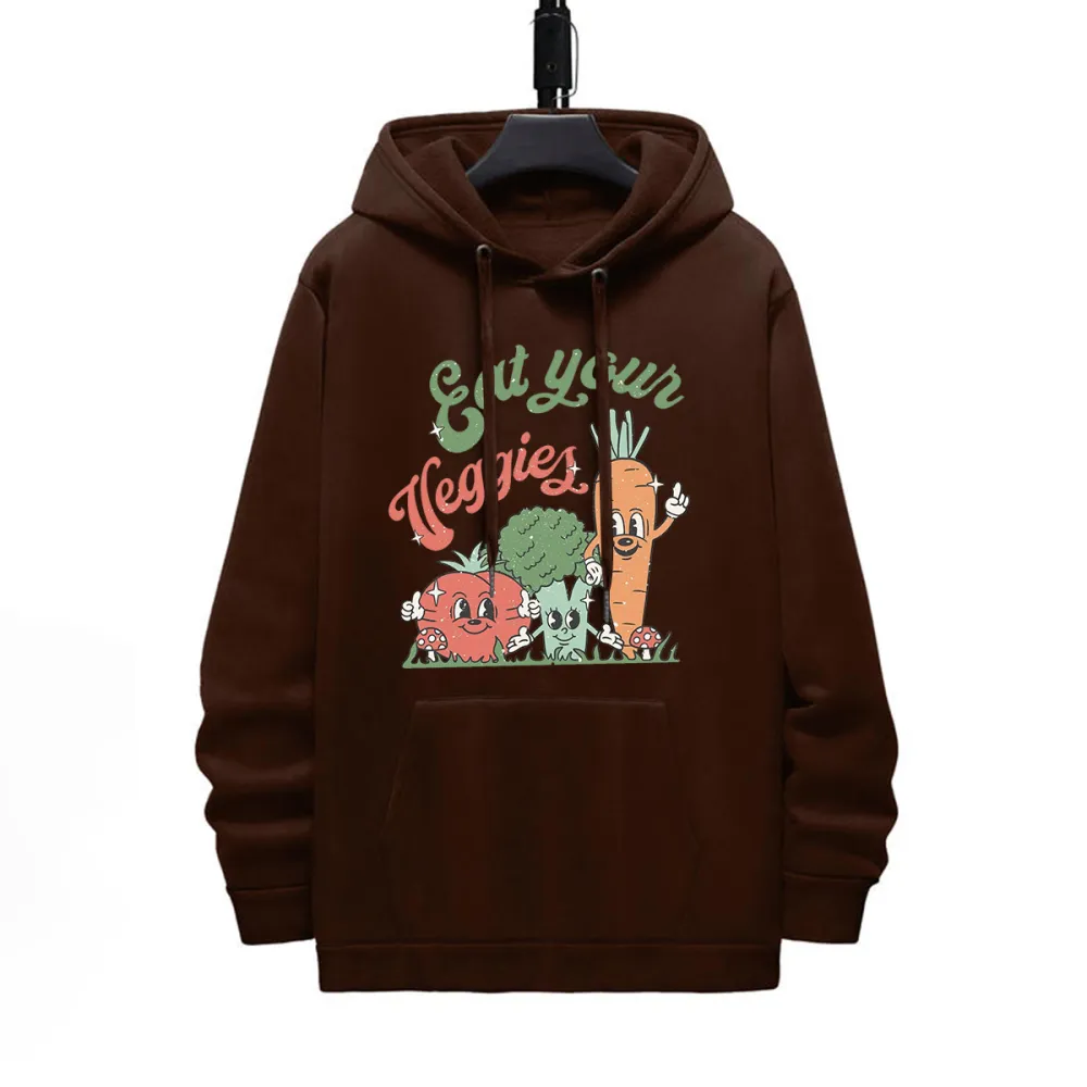 GET YOUR VEGGIES PATTERN PRINTED HOODIE