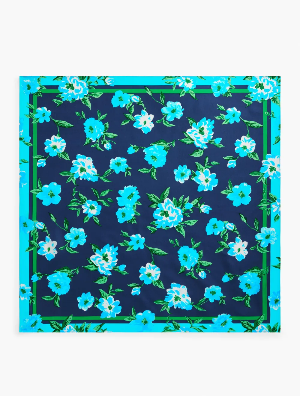 Stunning Floral Silk Square Scarf