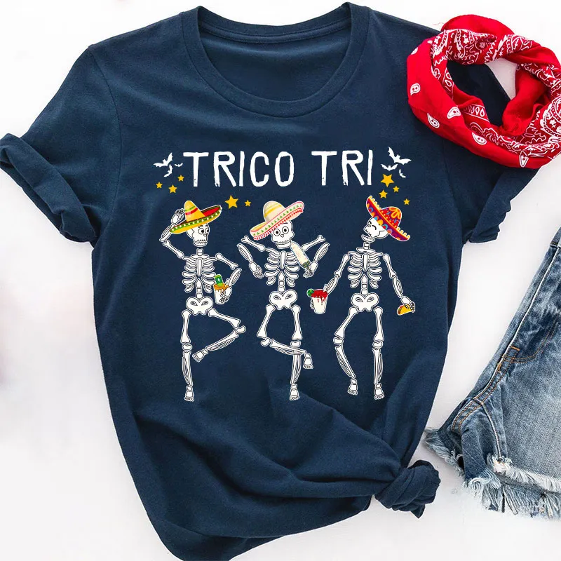 Trico Tri Halloween Spanish Teacher T-Shirt