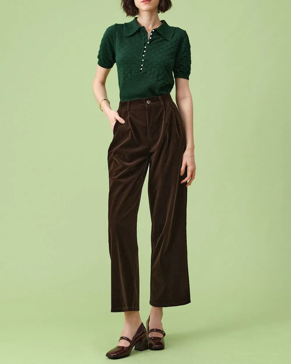 The High Waisted Pleated Wide Leg Pants