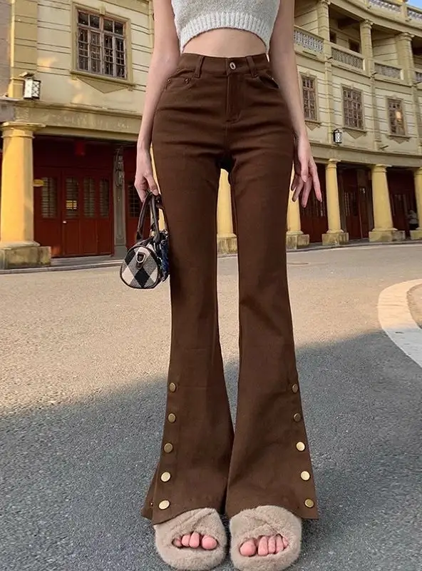 Vintage Coffee Brown Micro-la Jeans