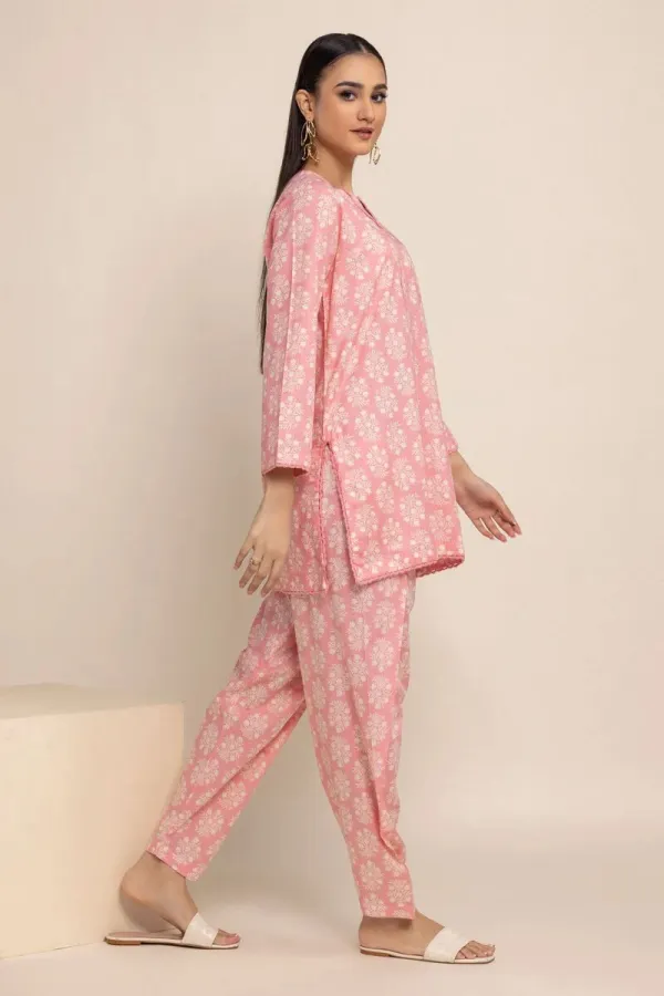 2 Piece | Kurta & Pants | Color Pink