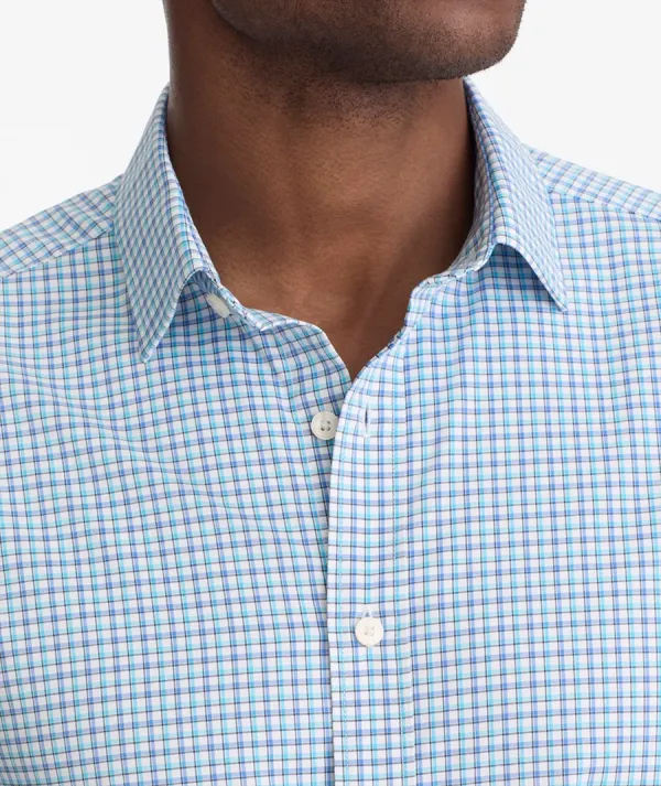 Men's Blue Check Pattern Shirt