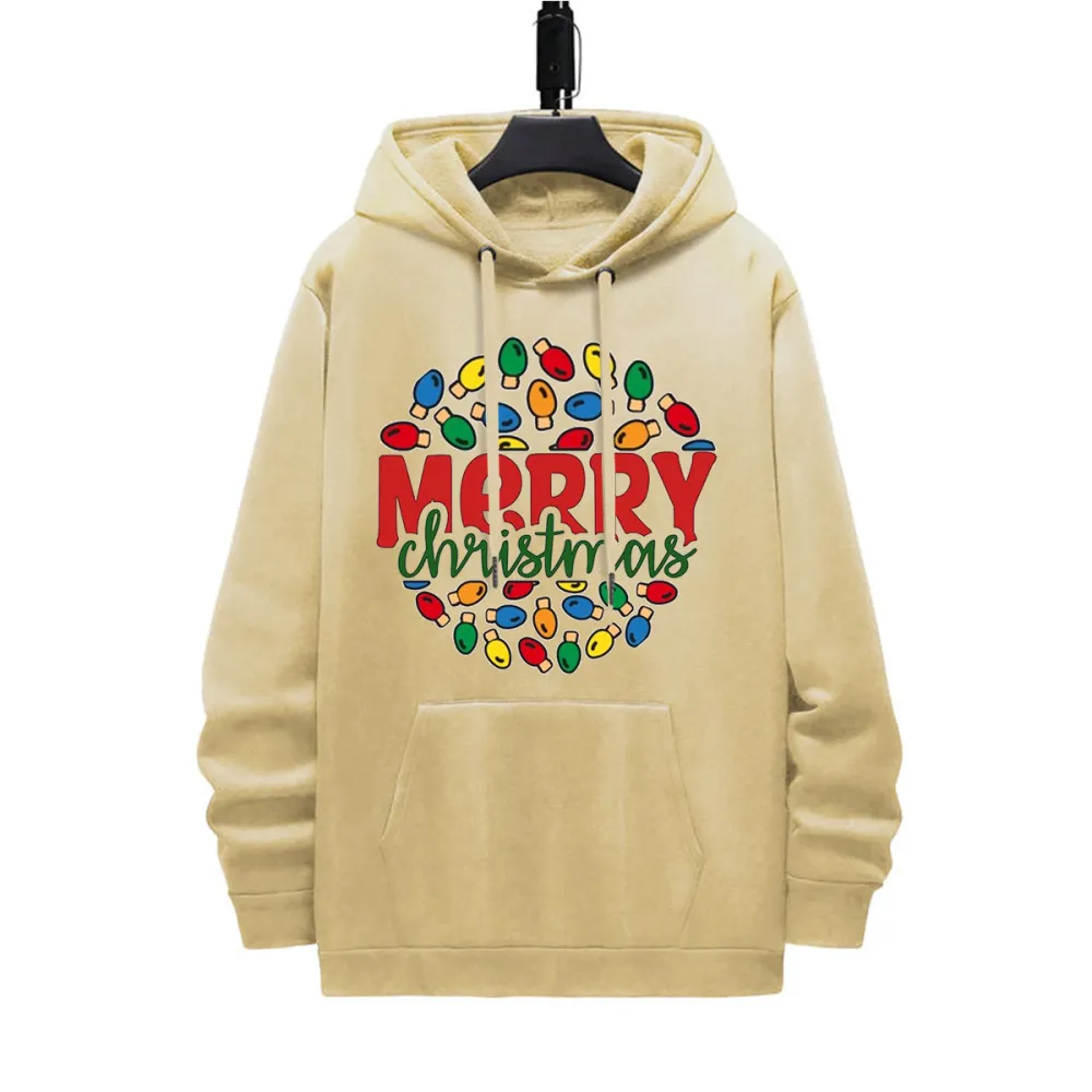 MERRY CHRISTMAS 2 PATTERN PRINTED HOODIE