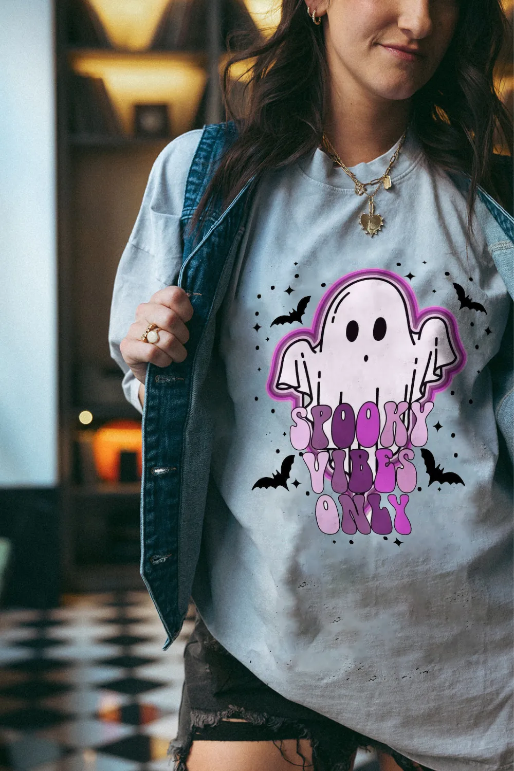 Women's Pumpkin English Halloween Printed T-shirt