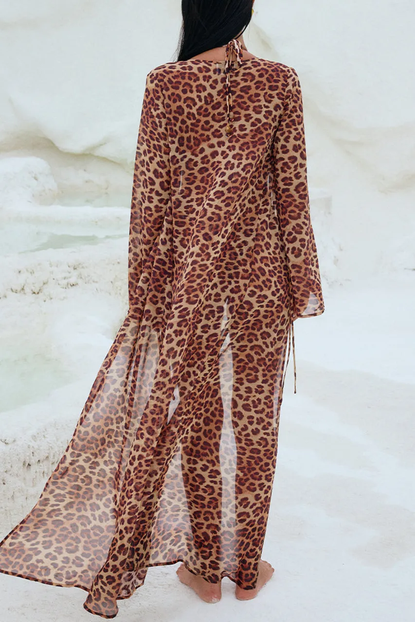 VELZY COVER UP - LEOPARD PRINT