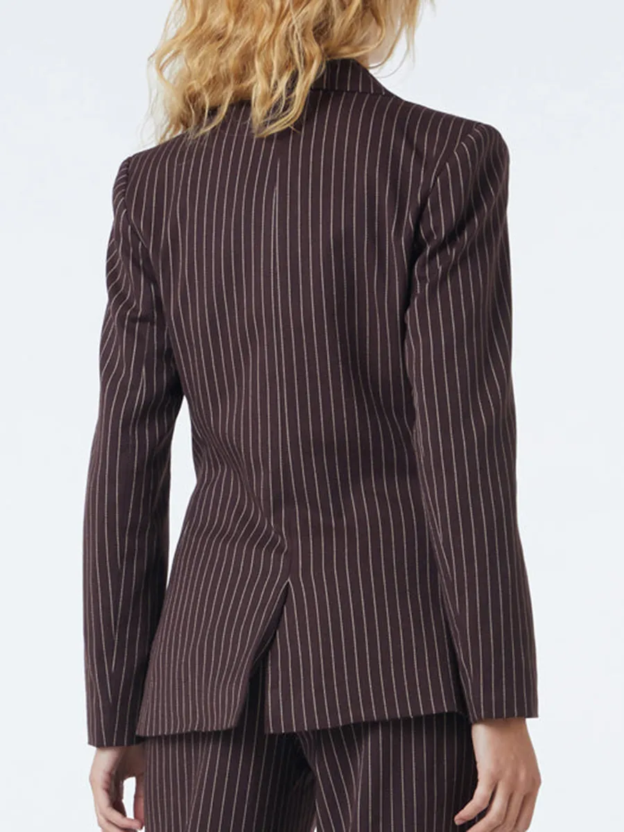 Women's Casual Pinstripe Blazer