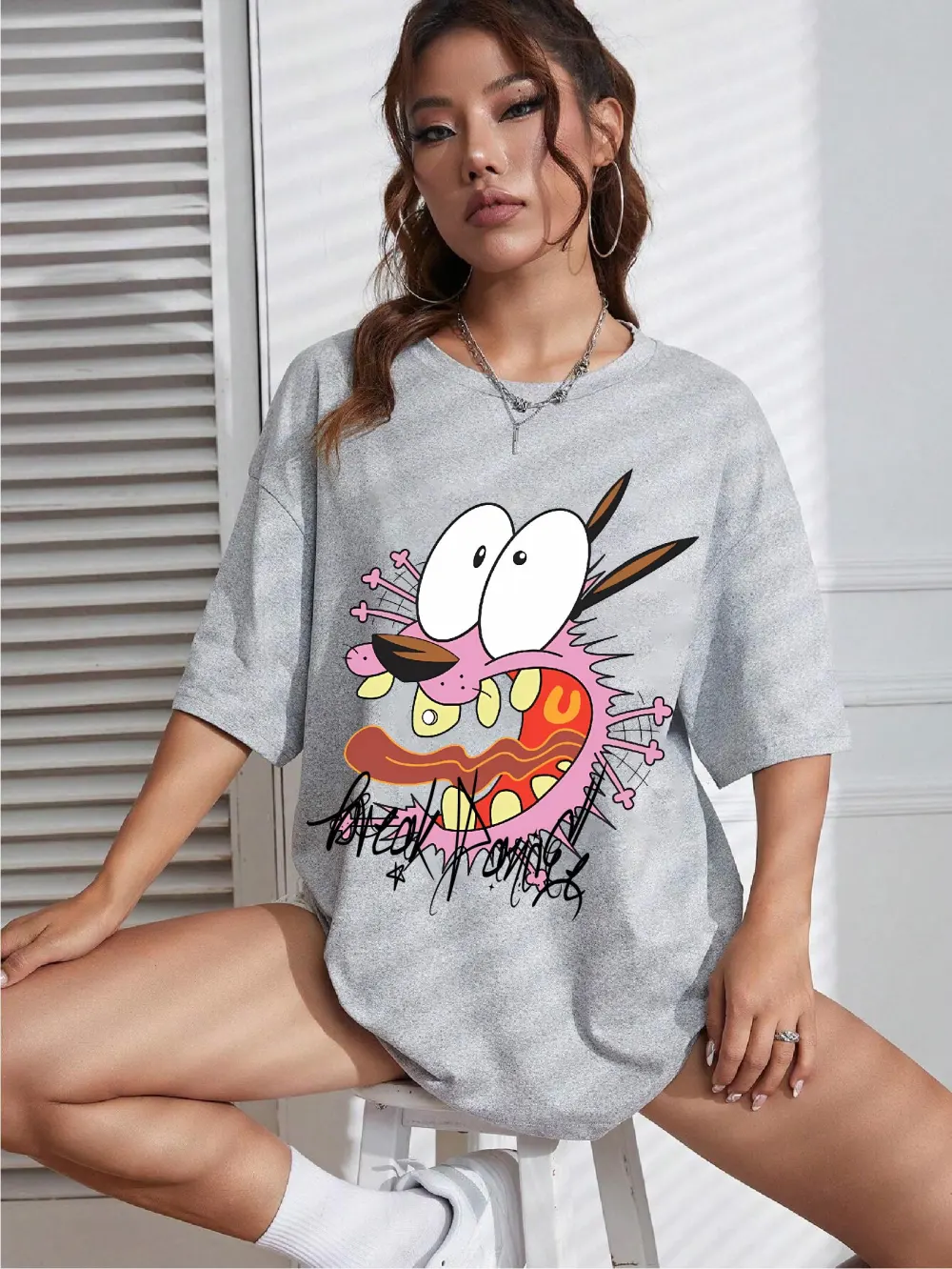 Women's Cute Cartoon Printed T-shirt